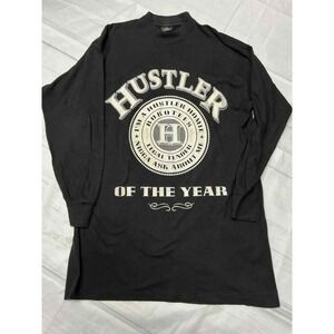 Hustler Borotees Black Long Sleeve T Shirt Graphic Print